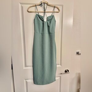 Abercrombie & Fitch Sage Green Strappy Midi Dress